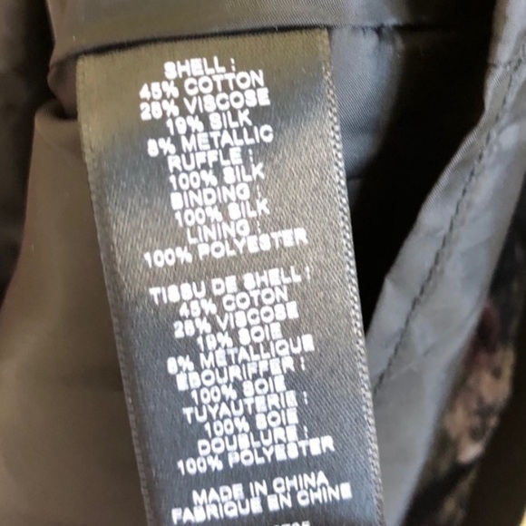 Rebecca Taylor Off Shoulder Floral Jacquard Top size 4 - Picture 10 of 11